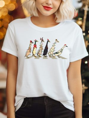 Christmas Duck Sweatshirt Funny Duck Christmas Sweatshirt Santa Ducks Merry Christmas Shirt Duck Lover Unique revetee 5