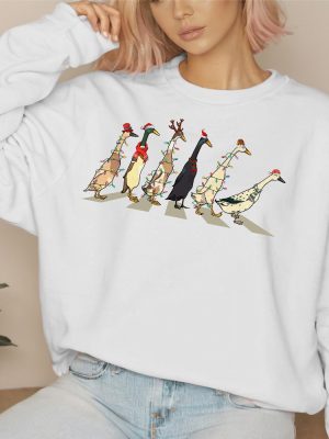 Christmas Duck Sweatshirt Funny Duck Christmas Sweatshirt Santa Ducks Merry Christmas Shirt Duck Lover Unique revetee 7