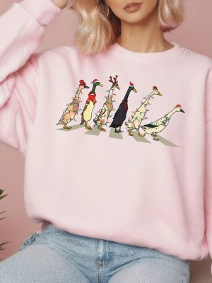 Christmas Duck Sweatshirt Funny Duck Christmas Sweatshirt Santa Ducks Merry Christmas Shirt Duck Lover Unique revetee 8