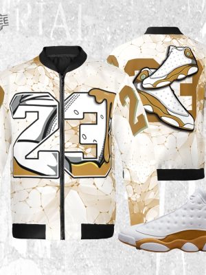 23 Sneaker Unisex 3D T Shirt Sweatshirt Hoodie Jacket Match Aj 13 Wheat Shirt To Match Sneaker 13 Wheat Sneaker Outfit Unique revetee 3