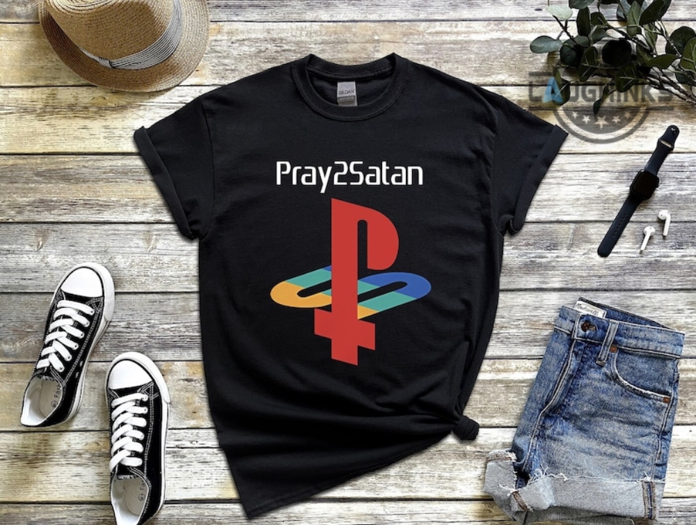 Pray2satan Shirt Sweatshirt Hoodie Mens Womens Kids Sony Playstation Pray2satan Tshirts Metallica Band Kirk Hammett Wearing Pray2satan  Tee