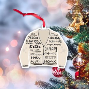 taylor swift cardigan ornament folklore cardigan crochet christmas wooden ornaments taylors version xmas tree decorations swiftie the eras tour 2023 gift laughinks 2