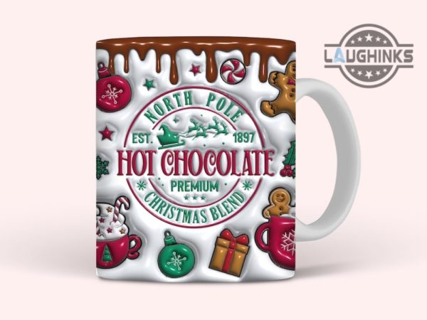 the grinch coffee mug camping mug travel mug all over printed christmas blend hot cocoa premium 11oz 15oz mugs 3d puffy north pole xmas est 1897 cups laughinks 4