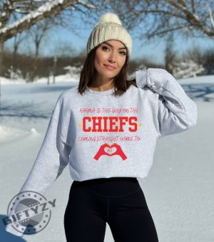 Karma Is The Guy On The Chiefs Coming Straight Home To Me Sweatshirt Travis Kelce Tshirt Kansas City Football Hoodie Eras Tour Shirt giftyzy 8