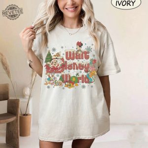 Vintage Walt Disney World Christmas Sweatshirt Mickey And Friends Christmas Shirt Disneyworld Christmas Shirts Unique revetee 3