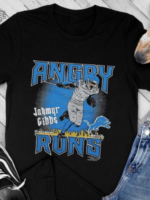 Angry Runs Lions Jahmyr Gibbs Shirt Angry Runs Lions Jahmyr Gibbs Sweatshirt Angry Runs T Shirt Unique revetee 3