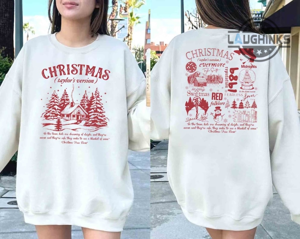 Taylor Swift Christmas Tree Farm Sweater Tshirt Hoodie Mens Womens  Christmas Taylors Version Shirtsthe Eras Tour Merry Swiftmas Sweatshirt NEW  - Laughinks