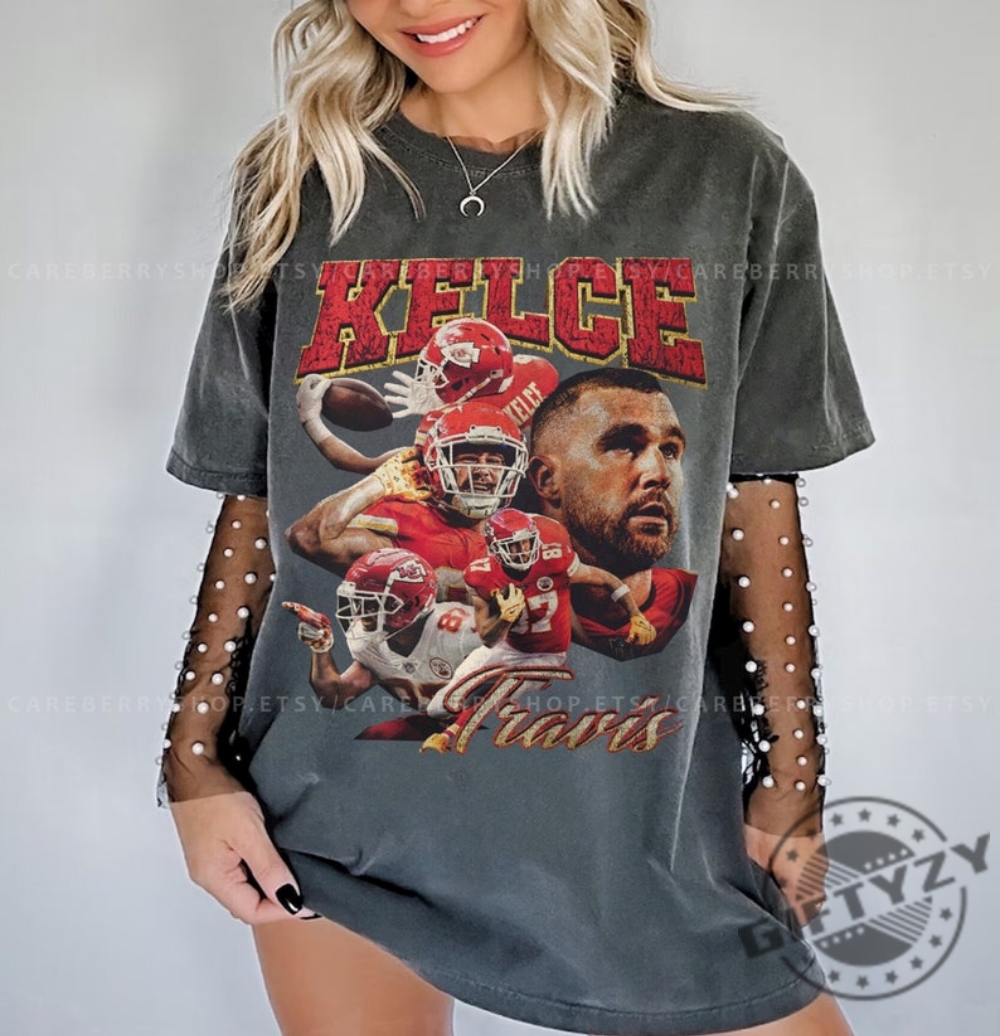 Travis Kelce Vintage 90S Shirt Vintage Kelce Sweatshirt American Football Hoodie Football Vintage Tshirt Football Fan Shirt