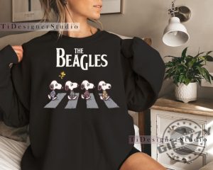 The Beagles Snoopy Shirt Merch Gift Abbey Road Fall Dogs Inspired Hoodie Funny Beatles Inspired Dog Lovers Sweatshirt For Dog Mom And Dad Shirt giftyzy 4