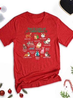 The 12 Cats Of Christmas Shirt Christmas Cats Shirt Cat Lover Christmas Cat Holiday Shirt Cute Christmas Cat Unique revetee 4