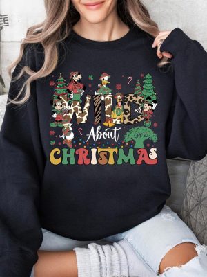 Wild About Christmas Disney Animal Kingdom Shirt Leopard Mickey And Friends Christmas Safari Trip Disney Family Christmas Lights Unique revetee 5