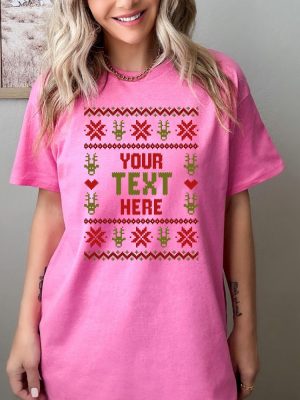 Custom Ugly Christmas Shirt Personalized Christmas Tshirt Womens Ugly Christmas Shirt Custom Christmas Shirt Custom Text Tee Unique revetee 2