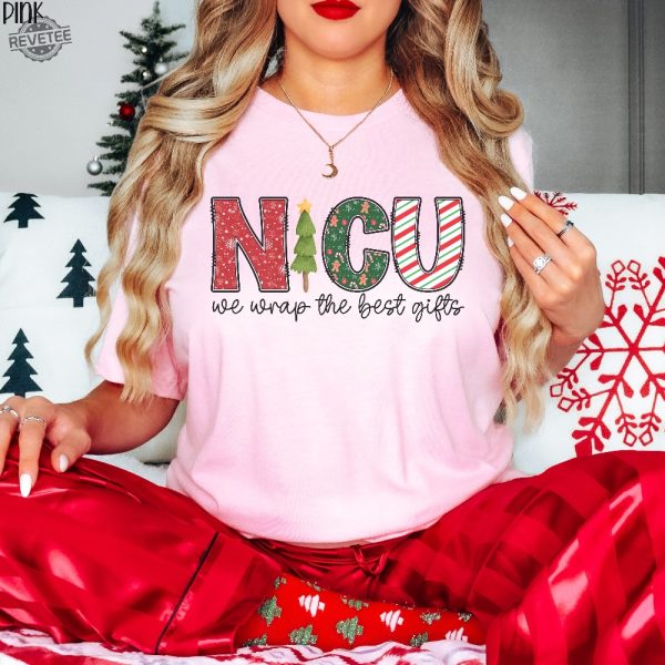 Nicu Nurse Christmas Shirt Neonatal Icu Nurse Tshirt Holiday Nicu Nurse Tee Christmas Neonatal Intensive Care Unit Nurse Christmas Shirt Unique revetee 2 1