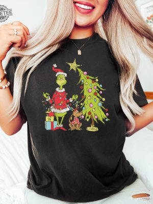 Grinch Christmas Tree Shirt Grinch Christmas Shirt Christmas Shirt Grinchmas Shirt Cute Christmas Shirts Christmas Gift Unique revetee 3