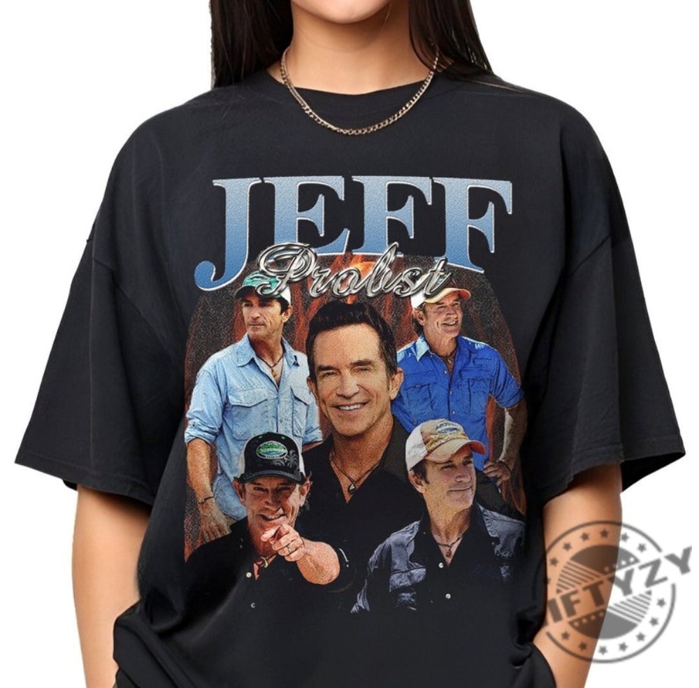 Jeff Probst Vintage Washed Shirt Presenter Homage Graphic Unisex Tshirt Retro 90S Fans Hoodie Television Presenter Sweatshirt Tv Producer Shirt