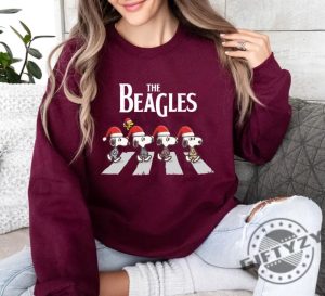 Snoopy Shirt The Beagles Sweatshirt Abbey Road Inspired Hoodie Fall Dogs Tshirt Funny Beatles Inspired Apparel giftyzy 3