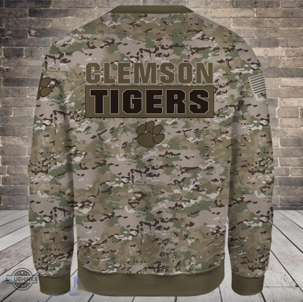 clemson military appreciation sweatshirt tshirt hoodie all over printed clemson football 3d shirts nfl clemson tigers camo style gifts for veterans day laughinks 4