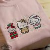 hello kitty christmas shirt sweatshirt hoodie embroidered hello kitty cat and friends xmas embroidery crewneck sweater sanrio characters shirts christmas gift laughinks 1