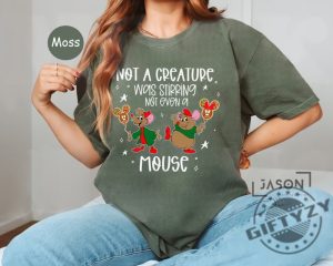 Not A Creature Was Stirring Not Even A Mouse Hoodie Disney Christmas Sweatshirt Gus Gus And Jaq Tshirt Disney Family Matching Christmas Shirt giftyzy 2