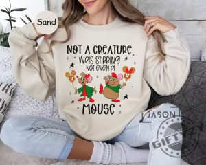 Not A Creature Was Stirring Not Even A Mouse Hoodie Disney Christmas Sweatshirt Gus Gus And Jaq Tshirt Disney Family Matching Christmas Shirt giftyzy 4