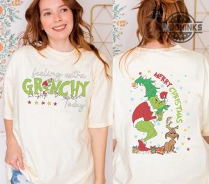 grinch t shirt sweatshirt hoodie mens womens feeling extra grinchy today shirts grinch christmas tee funny merry grinchmas xmas gift laughinks 1