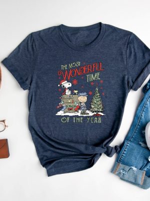 The Most Wonderful Time Of The Year Shirt Charlie And The Snoopy Christmas Shirt Christmas Tree Sweatshirt Christmas Kids Shirt Unique revetee 3