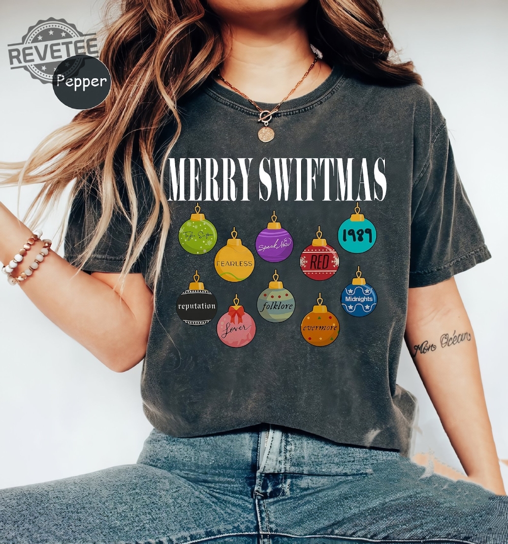 Merry Swiftmas Shirt Cute Famous Christmas Ball Shirt The Eras Tour Christmas Shirt The Eras Tour Christmas Ts Version Unique