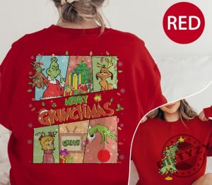 Retro Merry Grinchmas Shirt Grinch Christmas Tshirt Whoville Tree Hoodie Whoville University Christmas Sweatshirt Merry Christmas Gift giftyzy 2