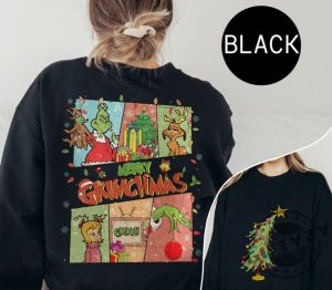 Retro Merry Grinchmas Shirt Grinch Christmas Tshirt Whoville Tree Hoodie Whoville University Christmas Sweatshirt Merry Christmas Gift giftyzy 3