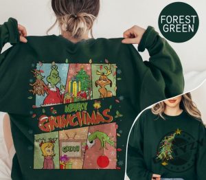 Retro Merry Grinchmas Shirt Grinch Christmas Tshirt Whoville Tree Hoodie Whoville University Christmas Sweatshirt Merry Christmas Gift giftyzy 4