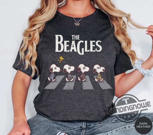Snoopy Shirt The Beagles Sweatshirt Abbey Road Inspired Shirt Fall Dogs Shirt Funny Beatles Inspired Apparel Cartoon Sweater trendingnowe.com 1