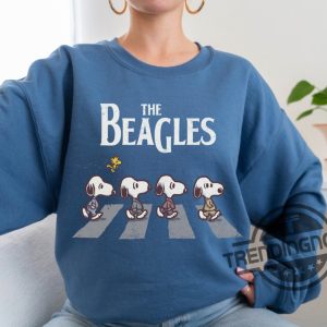 Snoopy Shirt The Beagles Sweatshirt Abbey Road Inspired Shirt Fall Dogs Shirt Funny Beatles Inspired Apparel Cartoon Sweater trendingnowe.com 2