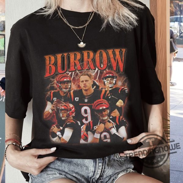Vintage Joe Burrow Shirt Sweatshirt Quarterback Homage Graphic Unisex T Shirt Joe Burrow T Shirt trendingnowe.com 1