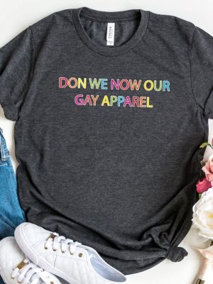 Don We Now Our Gay Apparel Shirt Pride Holiday Shirt Christmas Gay Shirt Fa La La Shirt Rainbow Christmas Shirt Lesbian Xmas Shirt Unique revetee 4