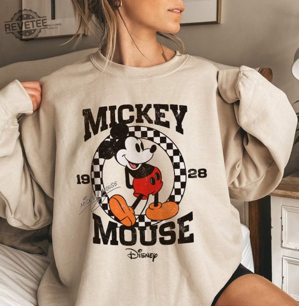 Mickey Mouse Est 1928 Sweatshirt Vintage Retro Mickey Shirts Custom Character Disney Group Matching Shirts Disneyworld Disneyland Shirt Unique revetee 1