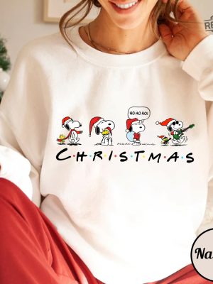 Snoopy Christmas Sweatshirt Christmas Snoopy Shirt Christmas Cartoon Dog Sweatshirt Christmas Gifts Xmas Kids Crewneck Gift For Mom Unique revetee 3