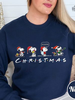 Snoopy Christmas Sweatshirt Christmas Snoopy Shirt Christmas Cartoon Dog Sweatshirt Christmas Gifts Xmas Kids Crewneck Gift For Mom Unique revetee 5