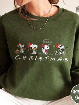 Snoopy Christmas Sweatshirt Christmas Snoopy Shirt Christmas Cartoon Dog Sweatshirt Christmas Gifts Xmas Kids Crewneck Gift For Mom Unique revetee 7