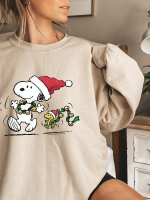 Charlie And The Snoopy Christmas Sweatshirt Christmas Cartoon Dog Sweatshirt Christmas Gift Vintage Sweatshirt Unique revetee 2 3