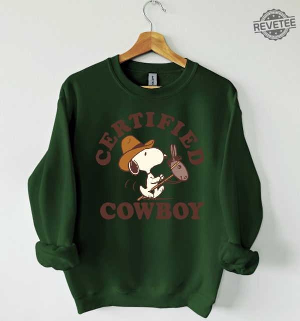 Snoopy Certified Cowboy Sweatshirt Abbey Road Fall Dogs Inspired Shirt Funny Beatles Inspired Dog Lovers Shirt Dog Cowboy Shirt Unique revetee 2
