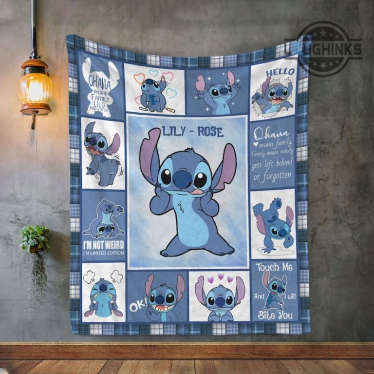 Stitch Fleece Blanket Lilo And Stitch Sherpa Blankets Disney Stitch ...