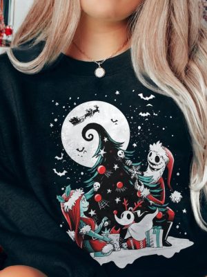 Disney The Nightmare Before Christmas Sweatshirt Jack Skellington Christmas Lights Disneyland Halloween Shirt Mickey Very Merry Xmas Tee Unique revetee 4