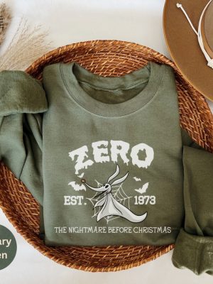 Disney Halloween The Nightmare Before Christmas Zero Sweatshirt Zero Dog Pumpkin Sweater Jack Skellington Disneyland Halloween Party Gift Unique revetee 7