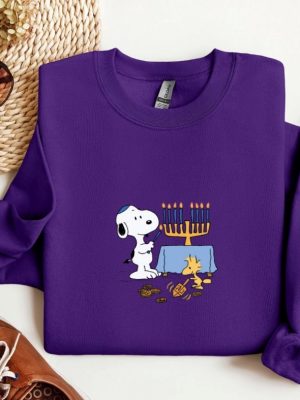 Snoopy Hanukkah Vintage Sweatshirt Snoopy Hanukkah Crewneck Pullover Trendy Hanukkah Sweatshirt Cute Snoopy Hanukkah Crewneck Sweatshirt Unique revetee 2