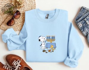 Snoopy Hanukkah Vintage Sweatshirt Snoopy Hanukkah Crewneck Pullover Trendy Hanukkah Sweatshirt Cute Snoopy Hanukkah Crewneck Sweatshirt Unique revetee 3