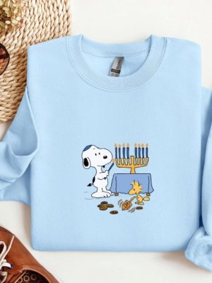 Snoopy Hanukkah Vintage Sweatshirt Snoopy Hanukkah Crewneck Pullover Trendy Hanukkah Sweatshirt Cute Snoopy Hanukkah Crewneck Sweatshirt Unique revetee 3