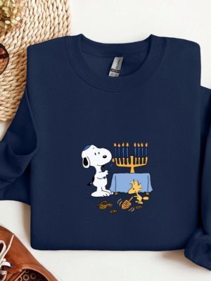 Snoopy Hanukkah Vintage Sweatshirt Snoopy Hanukkah Crewneck Pullover Trendy Hanukkah Sweatshirt Cute Snoopy Hanukkah Crewneck Sweatshirt Unique revetee 5