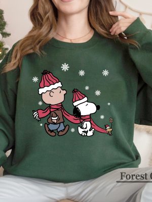 Vintage Charlie And The Snoopy Christmas Sweatshirt Christmas Cartoon Dog Sweatshirt Christmas Gift Vintage Sweatshirt Snoopy Christmas Unique revetee 2