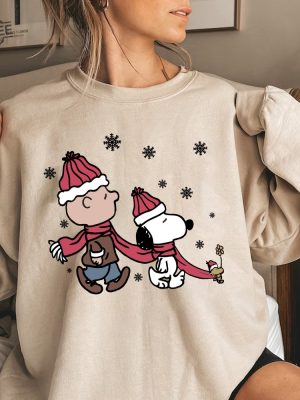 Vintage Charlie And The Snoopy Christmas Sweatshirt Christmas Cartoon Dog Sweatshirt Christmas Gift Vintage Sweatshirt Snoopy Christmas Unique revetee 3