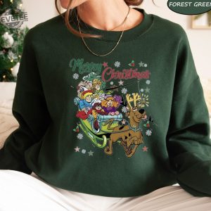 Retro Scooby Doo Sweatshirt Retro Disney Scooby Comfort Colors Shirt Scooby Doo Christmas Shirt Scooby Doo Characters Christmas Shirt Unique revetee 2